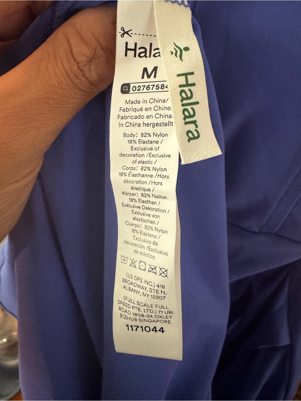 NWT Halara SoftlyZero Airy Blue Ruched Midi Dress Side Slit Size M - Picture 3 of 4